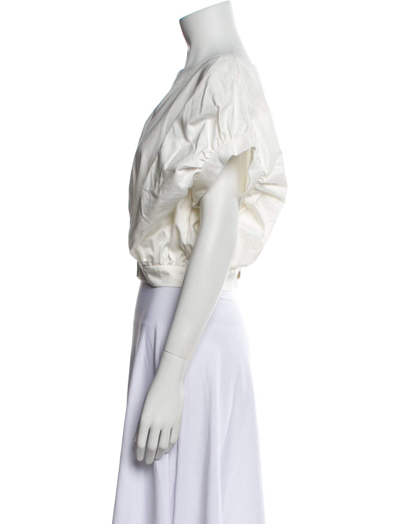 King & Tuckfield Bateau Neckline Short Sleeve Crop Top