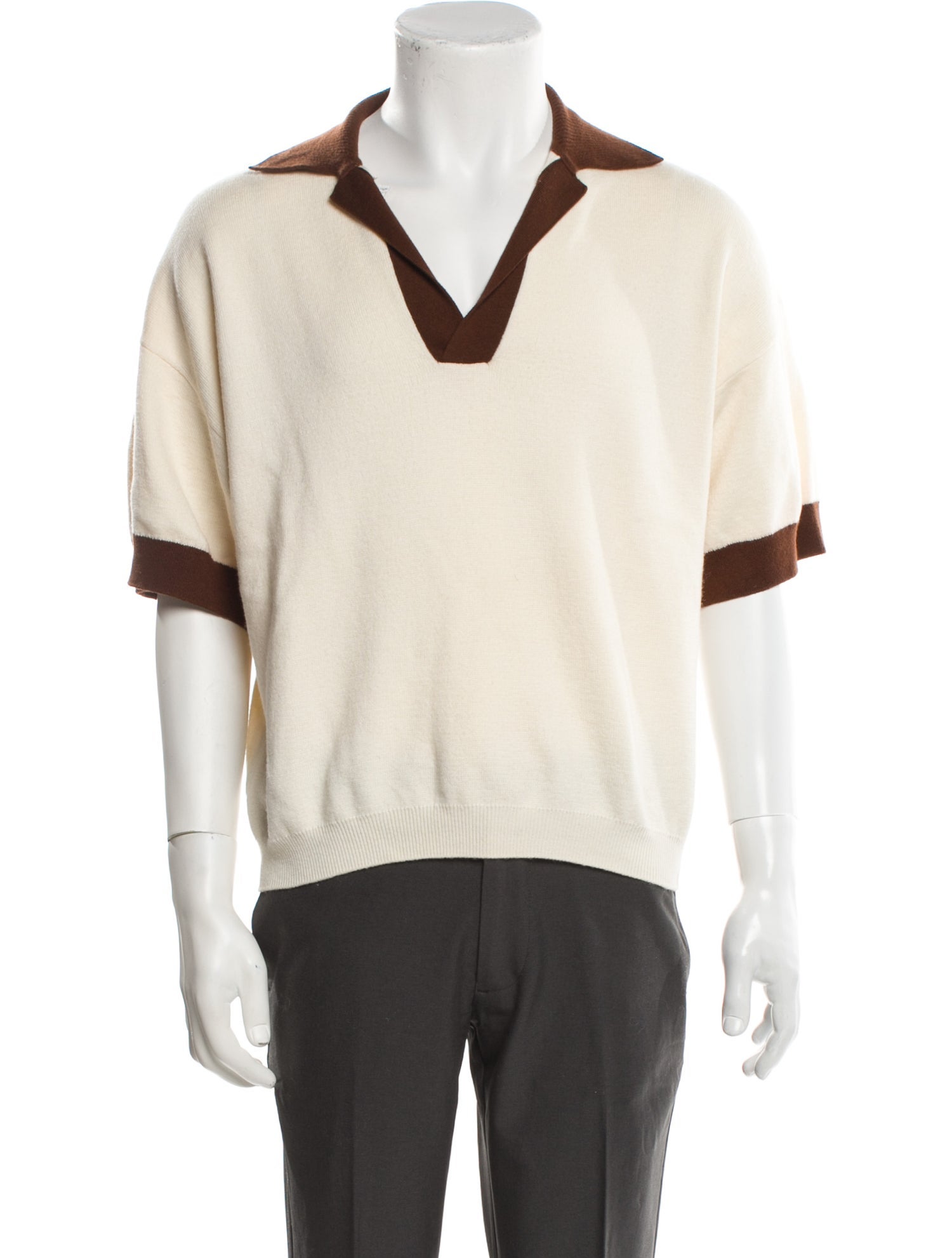 King & Tuckfield Merino Wool Colorblock Pattern Shirt