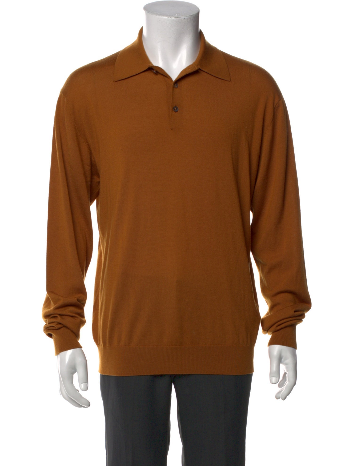 King & Tuckfield Merino Wool Collar Polo Sweater