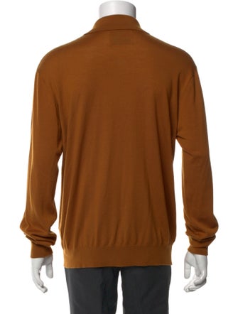 King & Tuckfield Merino Wool Collar Polo Sweater