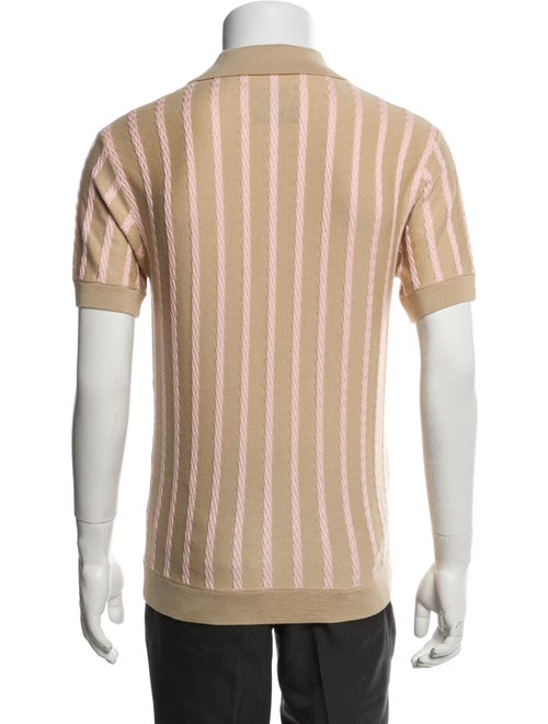 King & Tuckfield Merino Wool Striped Polo Shirt