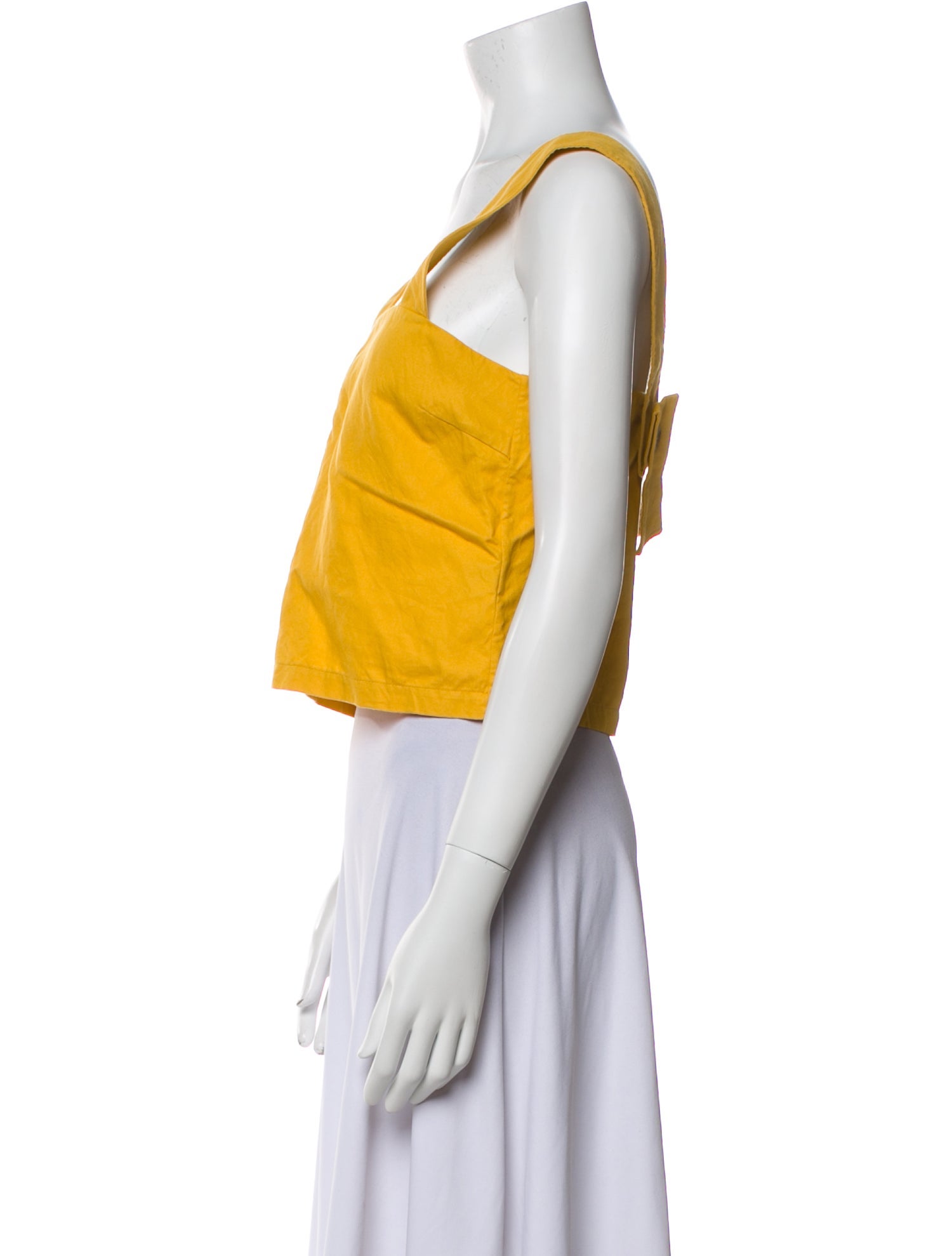 King & Tuckfield Square Neckline Sleeveless Crop Top