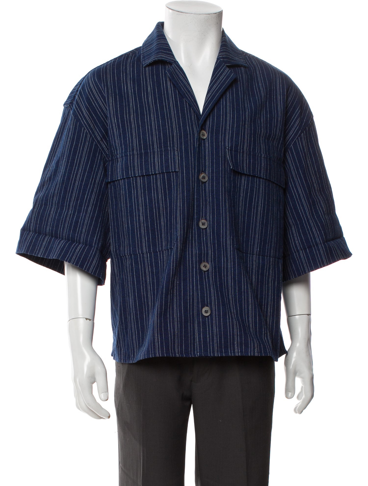 King & Tuckfield Striped Three-Quarter Sleeve Shirt