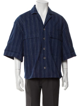 King & Tuckfield Striped Three-Quarter Sleeve Shirt