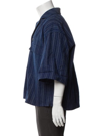 King & Tuckfield Striped Three-Quarter Sleeve Shirt