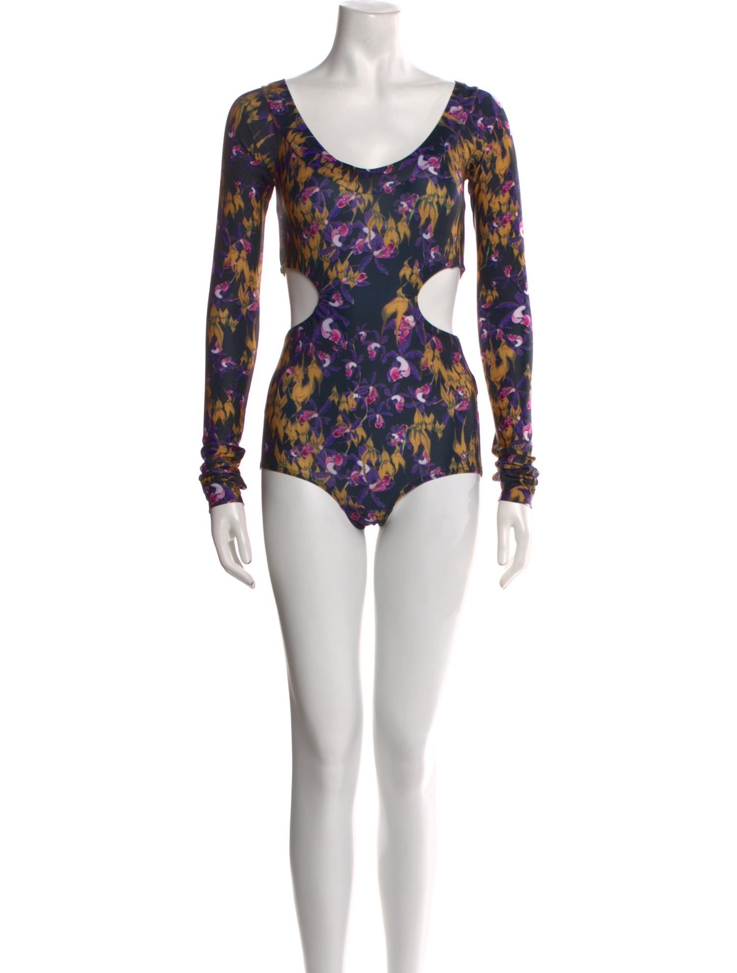 KITX Floral Print Scoop Neck Bodysuit