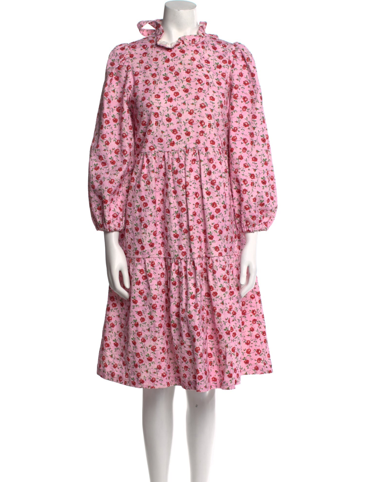 KITRI x Jessie Bushq Floral Print Knee-Length Dress