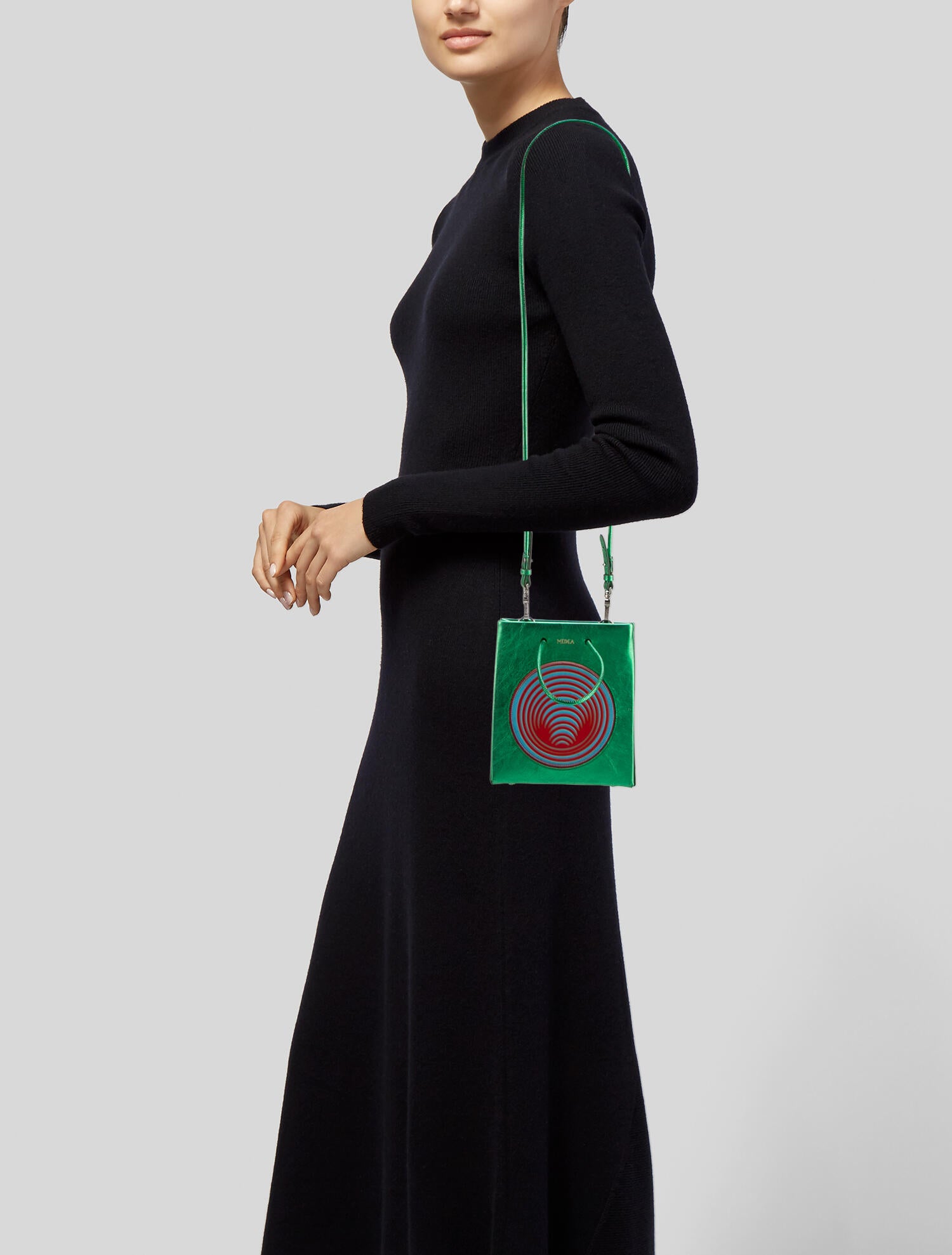Kiko Kostadinov x Medea Patent Leather Top Handle Bag