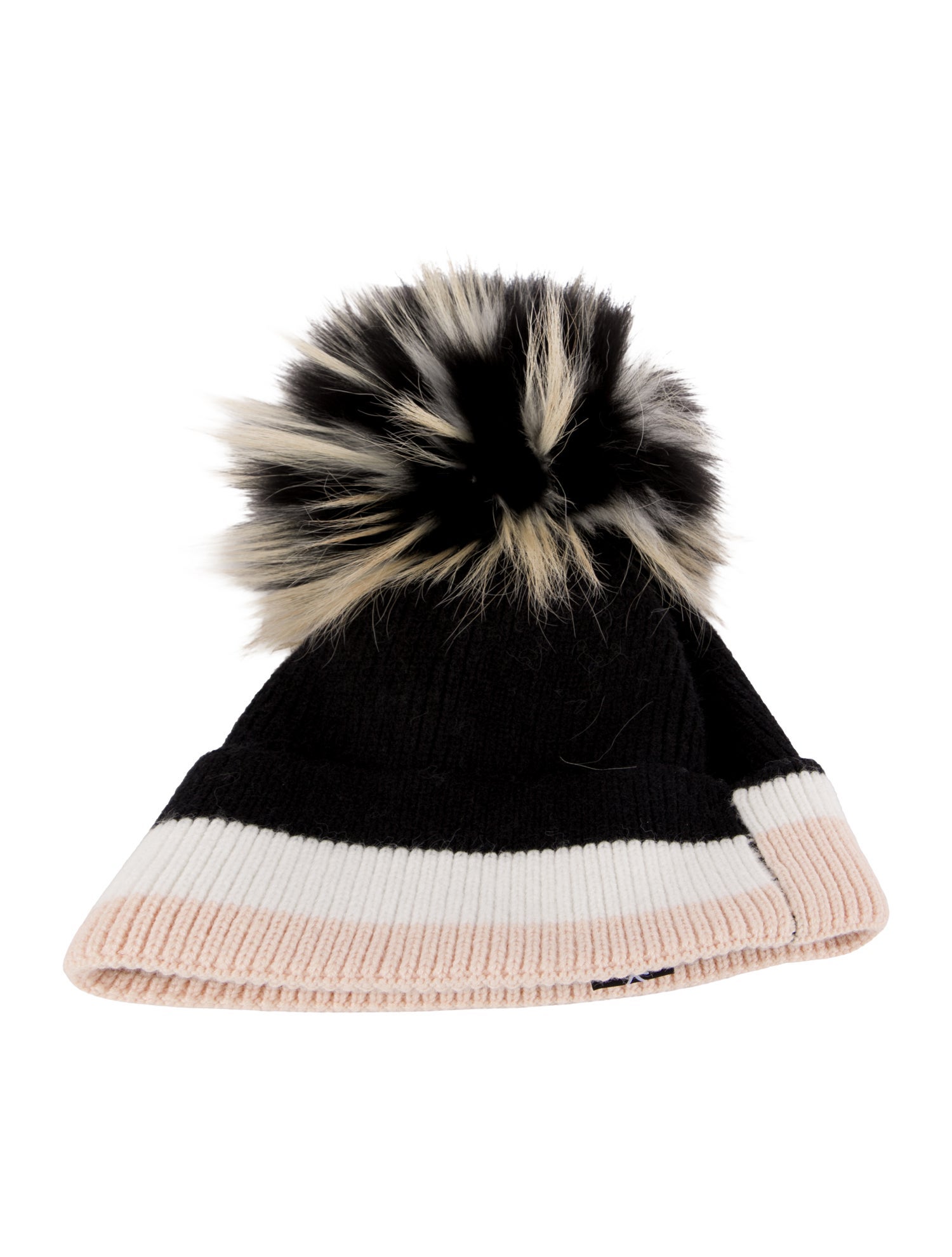 Kyi Kyi Fur Knit Beanie Hat w/Tags