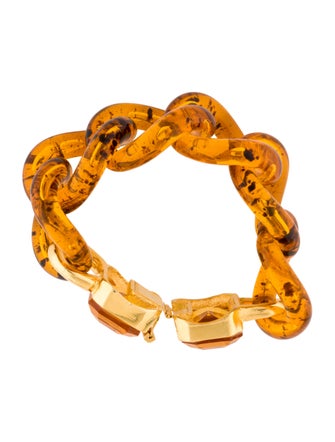 Kenneth Jay Lane x Brandon Maxwell Crystal & Resin Link Bracelet