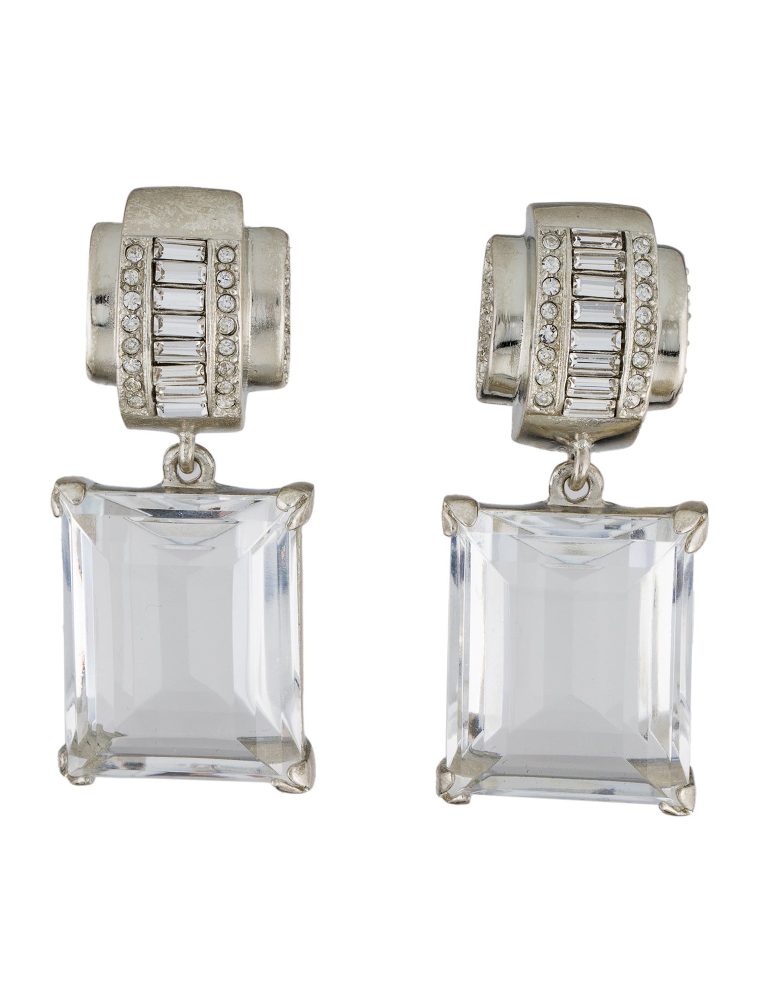 Kenneth Jay Lane x Brandon Maxwell Crystal Drop Earrings