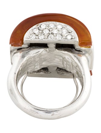 Kenneth Jay Lane x Brandon Maxwell Crystal & Resin Cocktail Ring