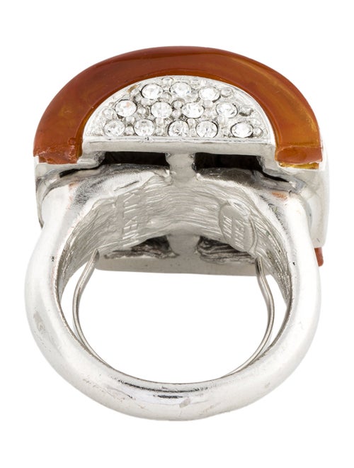 Kenneth Jay Lane x Brandon Maxwell Crystal & Resin Cocktail Ring