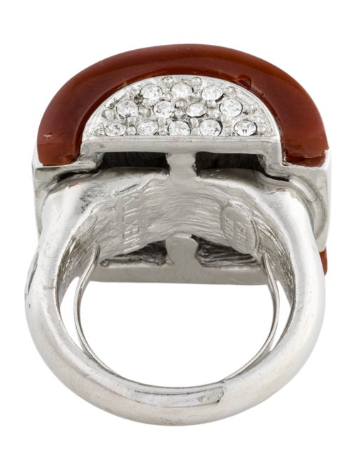 Kenneth Jay Lane x Brandon Maxwell Crystal & Resin Cocktail Ring