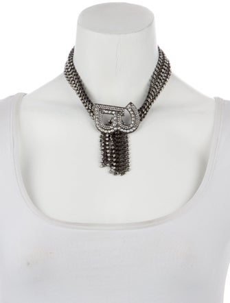 Kenneth Jay Lane x Brandon Maxwell Shower B Choker Necklace