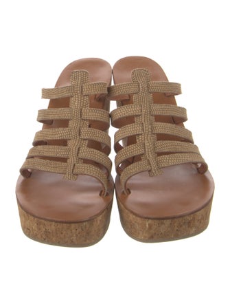 K.Jacques Leather Slides