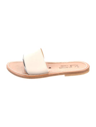 K.Jacques Leather Slides