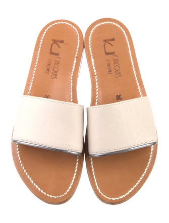 K.Jacques Leather Slides