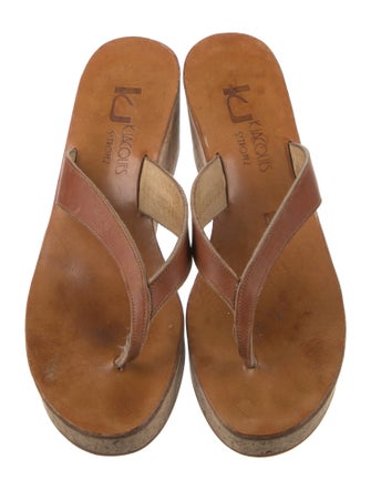 K.Jacques Leather Slides