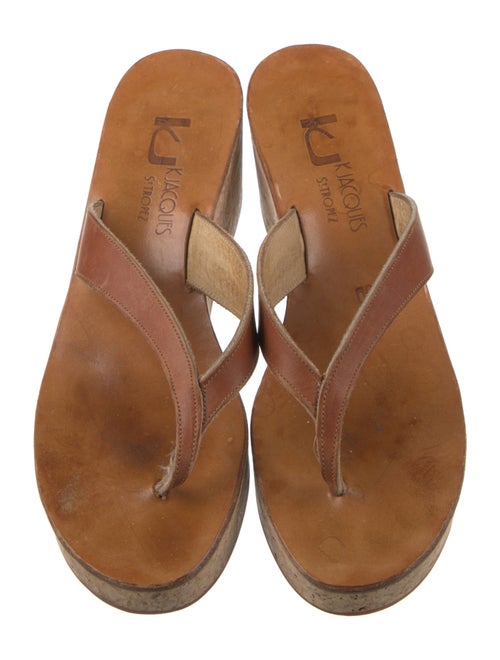 K.Jacques Leather Slides