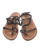 K.Jacques Leather T-Strap Sandals