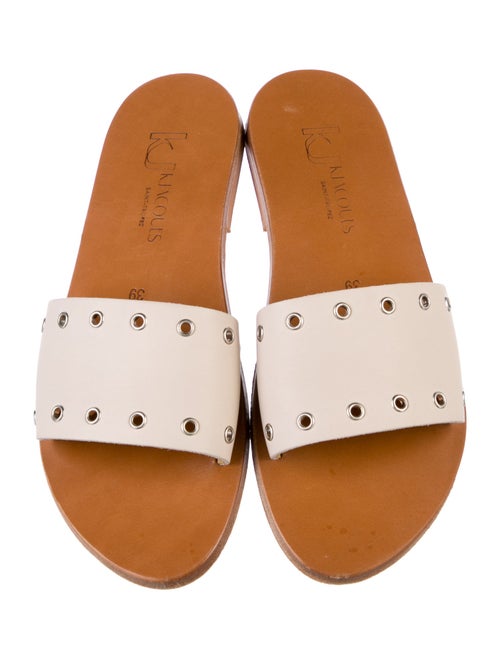 K.Jacques Leather Slides