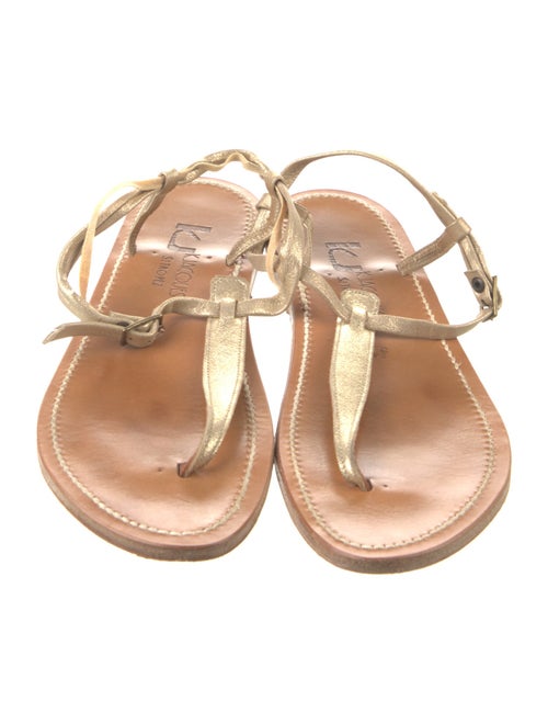 K.Jacques Leather T-Strap Sandals