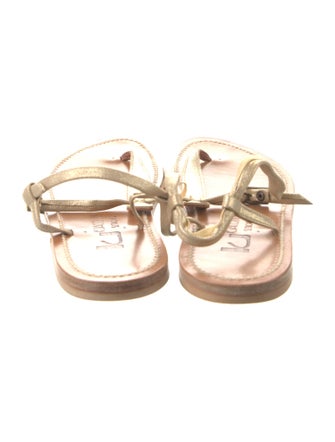 K.Jacques Leather T-Strap Sandals