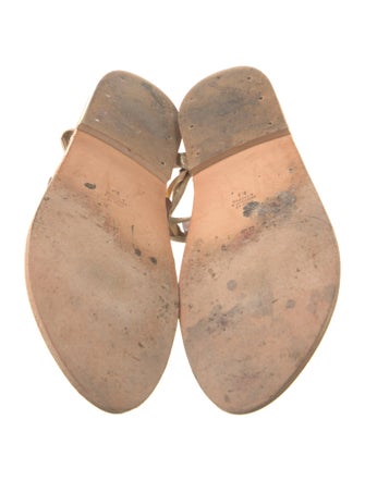 K.Jacques Leather T-Strap Sandals