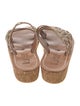 K.Jacques Leather Animal Print Slides