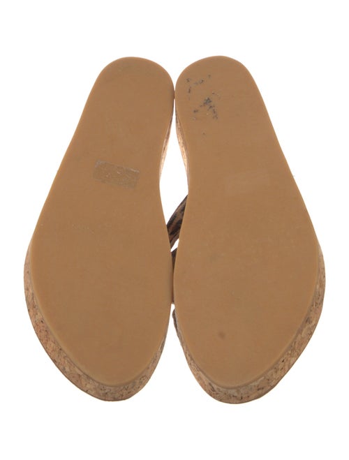 K.Jacques Leather Animal Print Slides