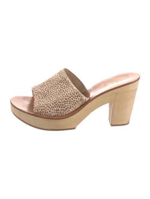 K.Jacques Ponyhair Animal Print Slides