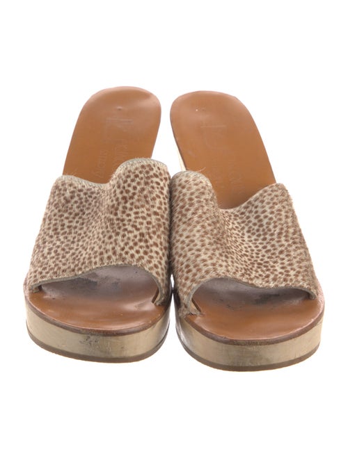 K.Jacques Ponyhair Animal Print Slides