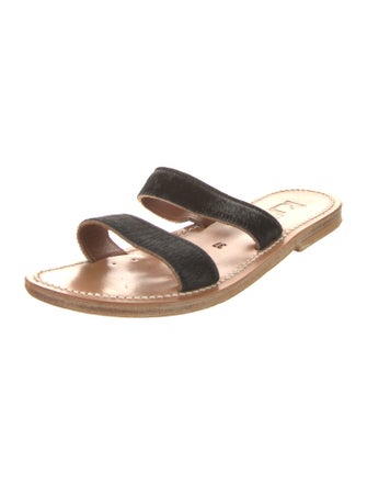 K.Jacques Calf Hair Slides