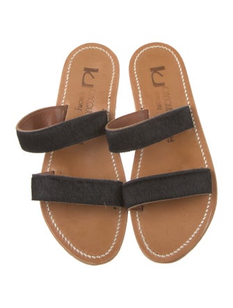 K.Jacques Calf Hair Slides