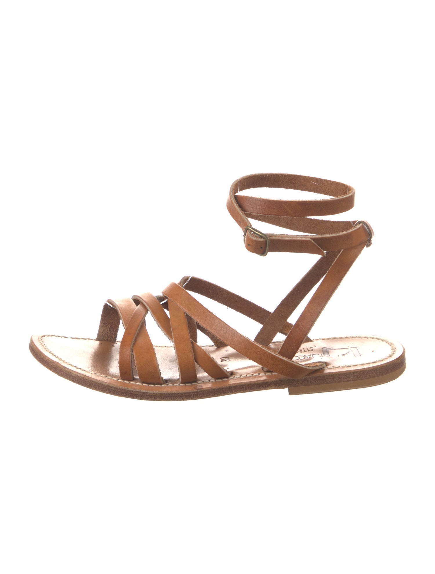 K.Jacques Leather Gladiator Sandals