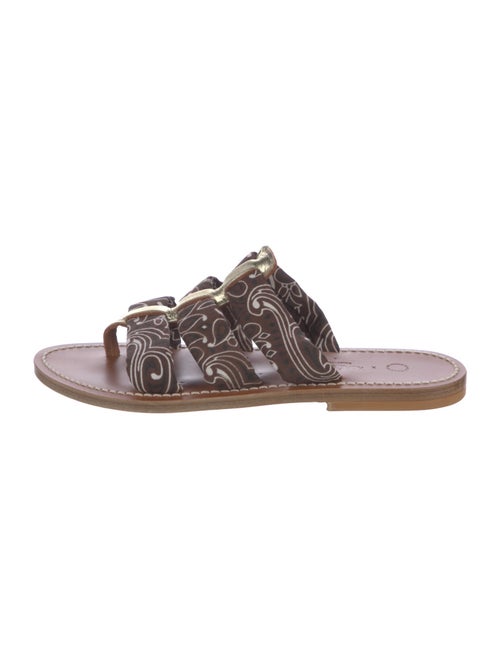 K.Jacques Leather Printed Slides