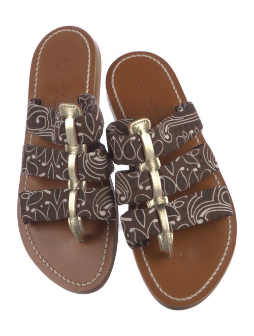 K.Jacques Leather Printed Slides