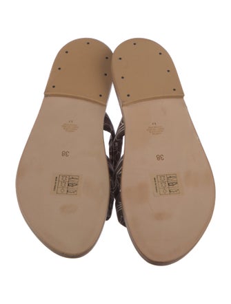 K.Jacques Leather Printed Slides