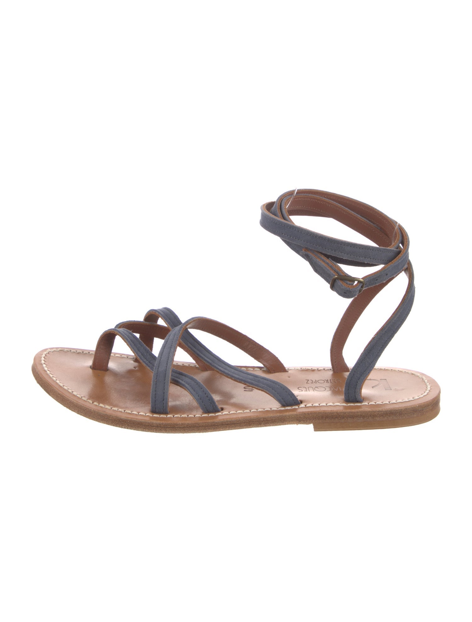 K.Jacques Leather Gladiator Sandals