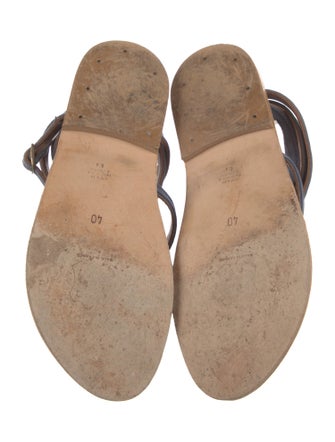 K.Jacques Leather Gladiator Sandals