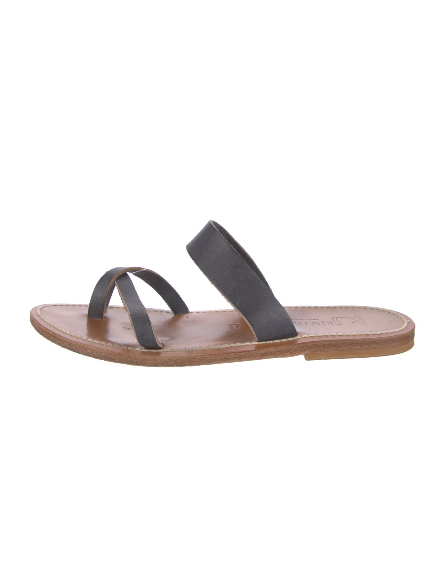 K.Jacques Leather Slides