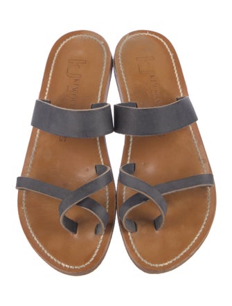 K.Jacques Leather Slides