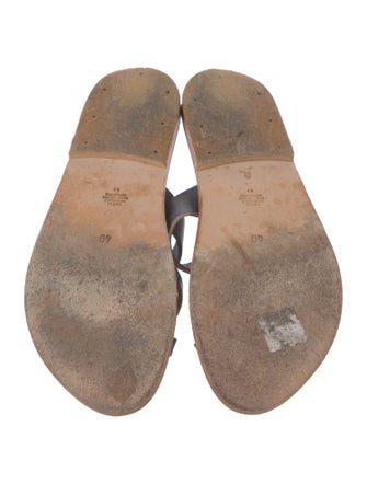 K.Jacques Leather Slides