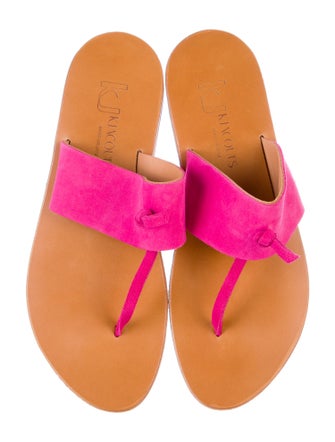 K.Jacques Suede Slides