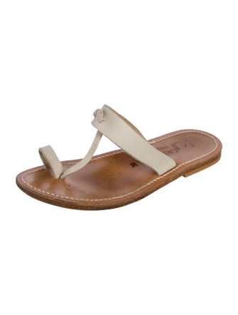 K.Jacques Leather Slides