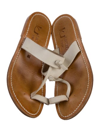 K.Jacques Leather Slides