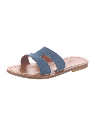 K.Jacques Leather Slides