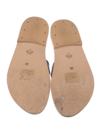 K.Jacques Leather Slides