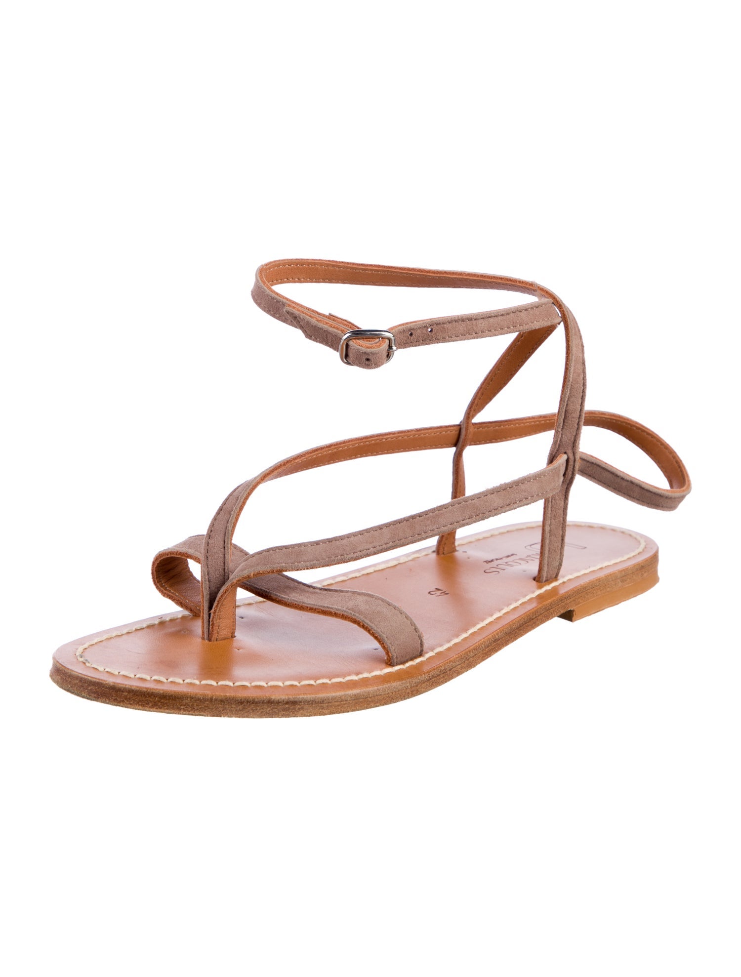 K.Jacques Leather Gladiator Sandals